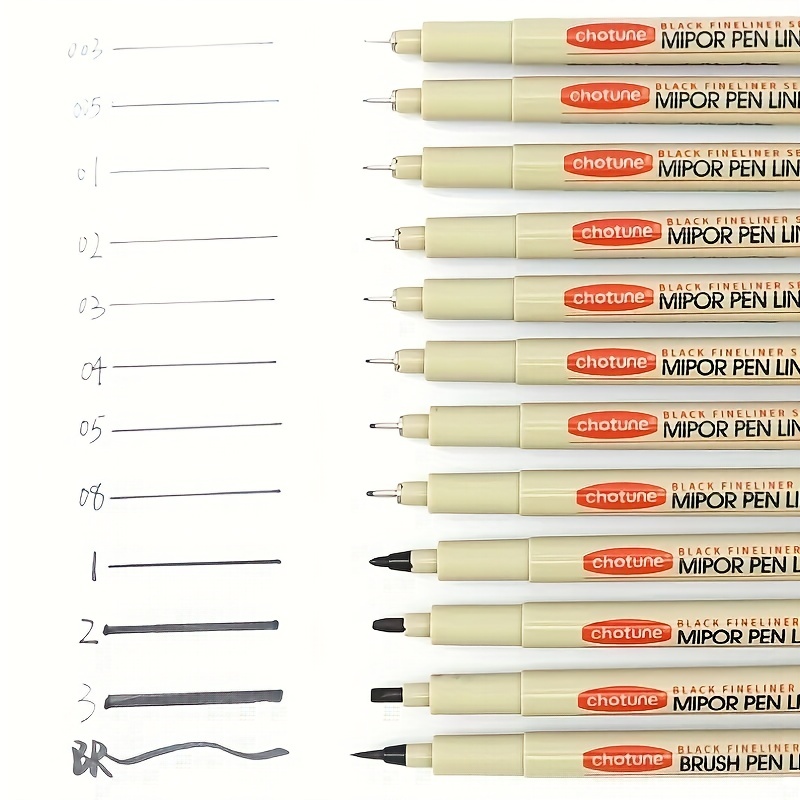 12pcs Black Felt Tip Pens, Drawing Pens, Art Pens, Fineliner Pens, Fine  Point Pens, Sketch Pens, Black Felt Tip Pens, Waterproof Pen, Fine Liner  Pens