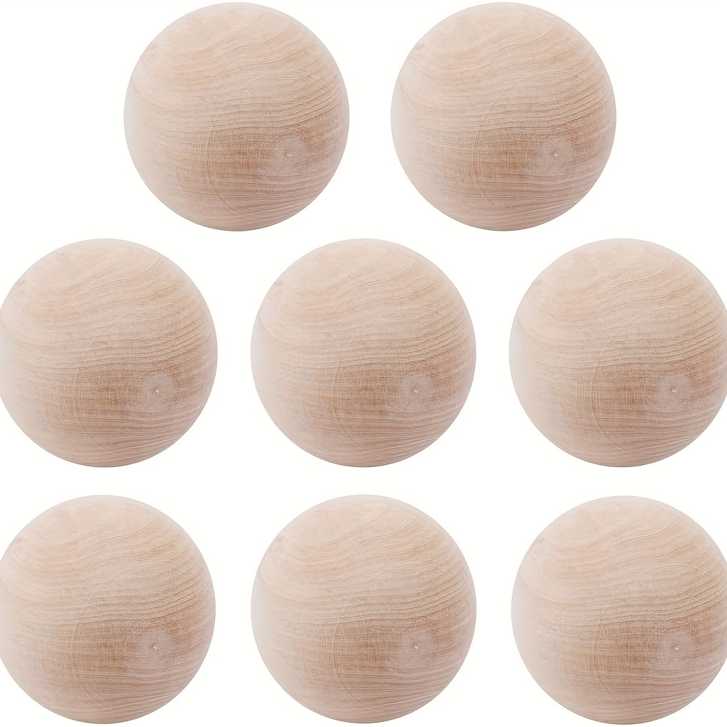 Wooden Round Balls Natural Round Hardwood Balls Smooth Birch - Temu