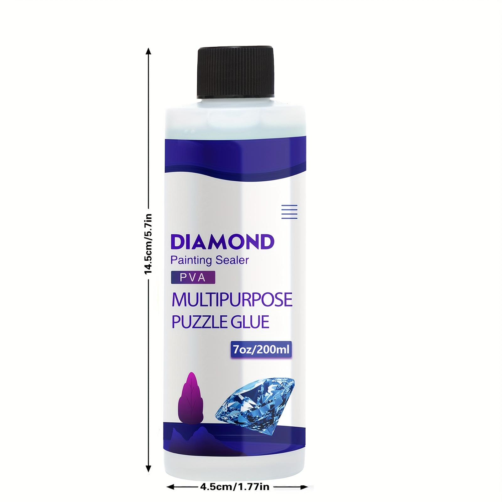 PHILODOGS Art Glue, Diamond Painting Sealer, 120ML Diamond Painting Glue  for 3D/5D Diamond Painting Kits, Adhesive Glue, Fast-Drying, Anti-Shedding