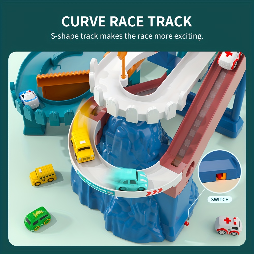 Meninos Race Track Car Garage Estacionamento Aventura Toy Gifts 3