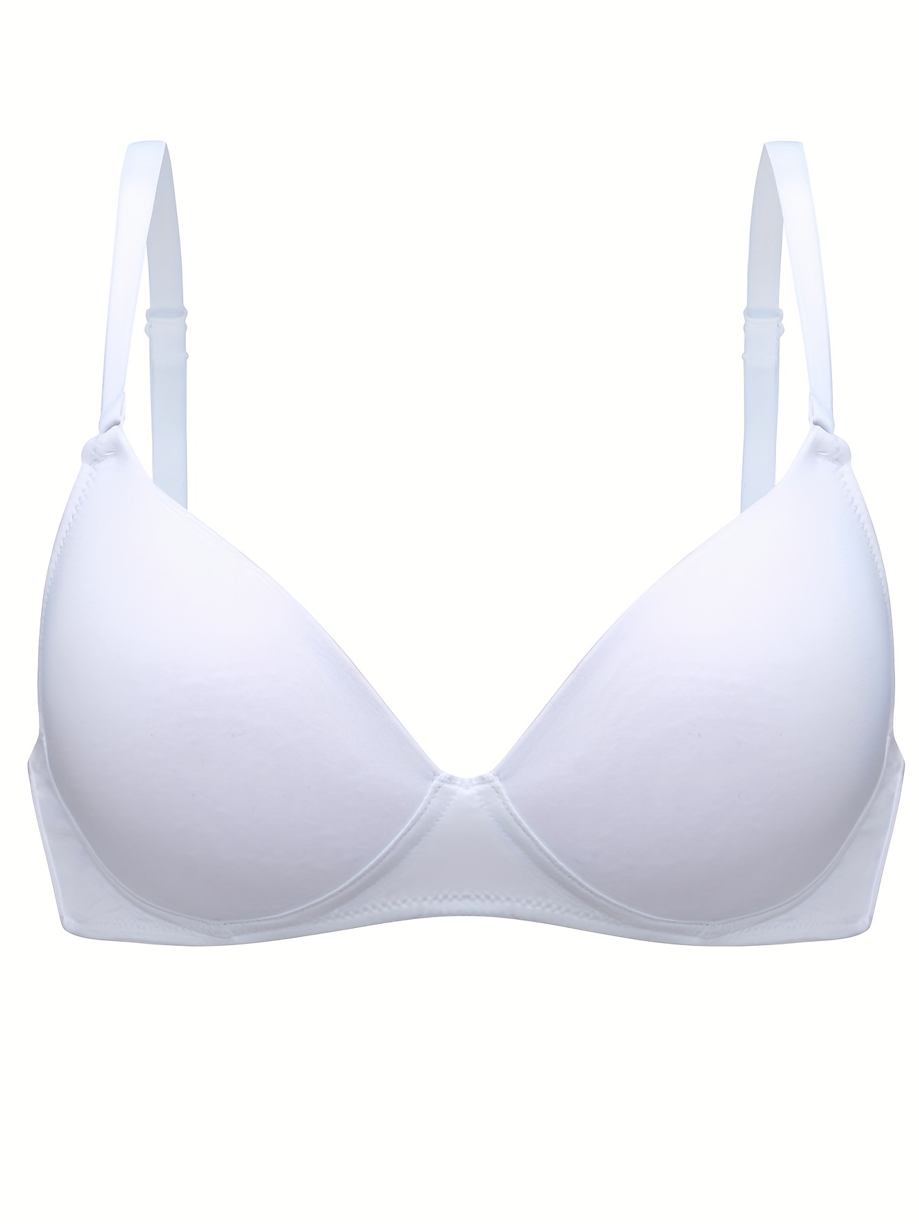 Invisible Underwire Bra For Women - Push Up, Solid Transparent, Back Closure