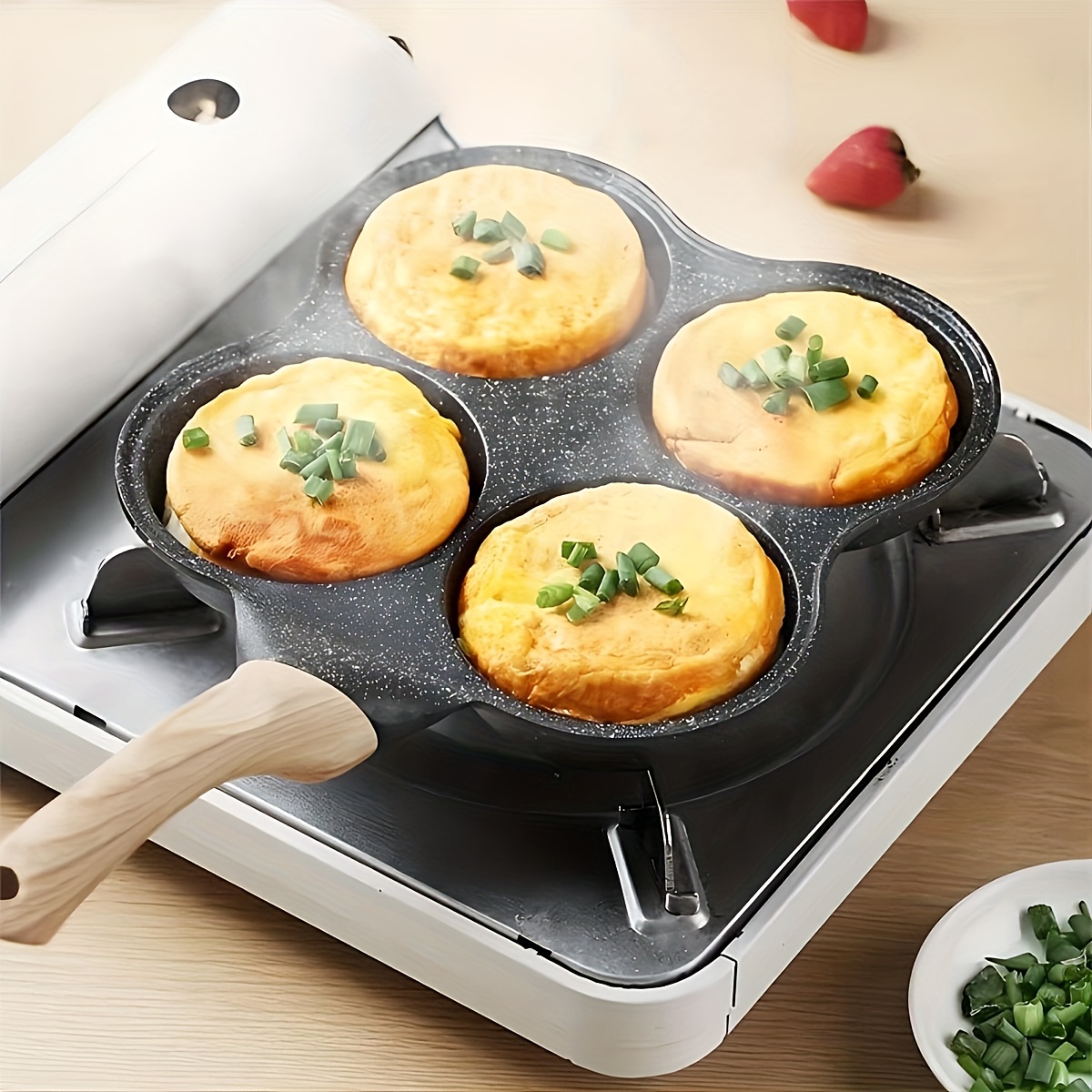 Medical Stone Breakfast Pan,Nonstick 4 Section Frying Pan And Egg Frying  Pan 4-Cup, Divided Frying Grill Pan for Egg, Bacon and Burgers, Suitable  for