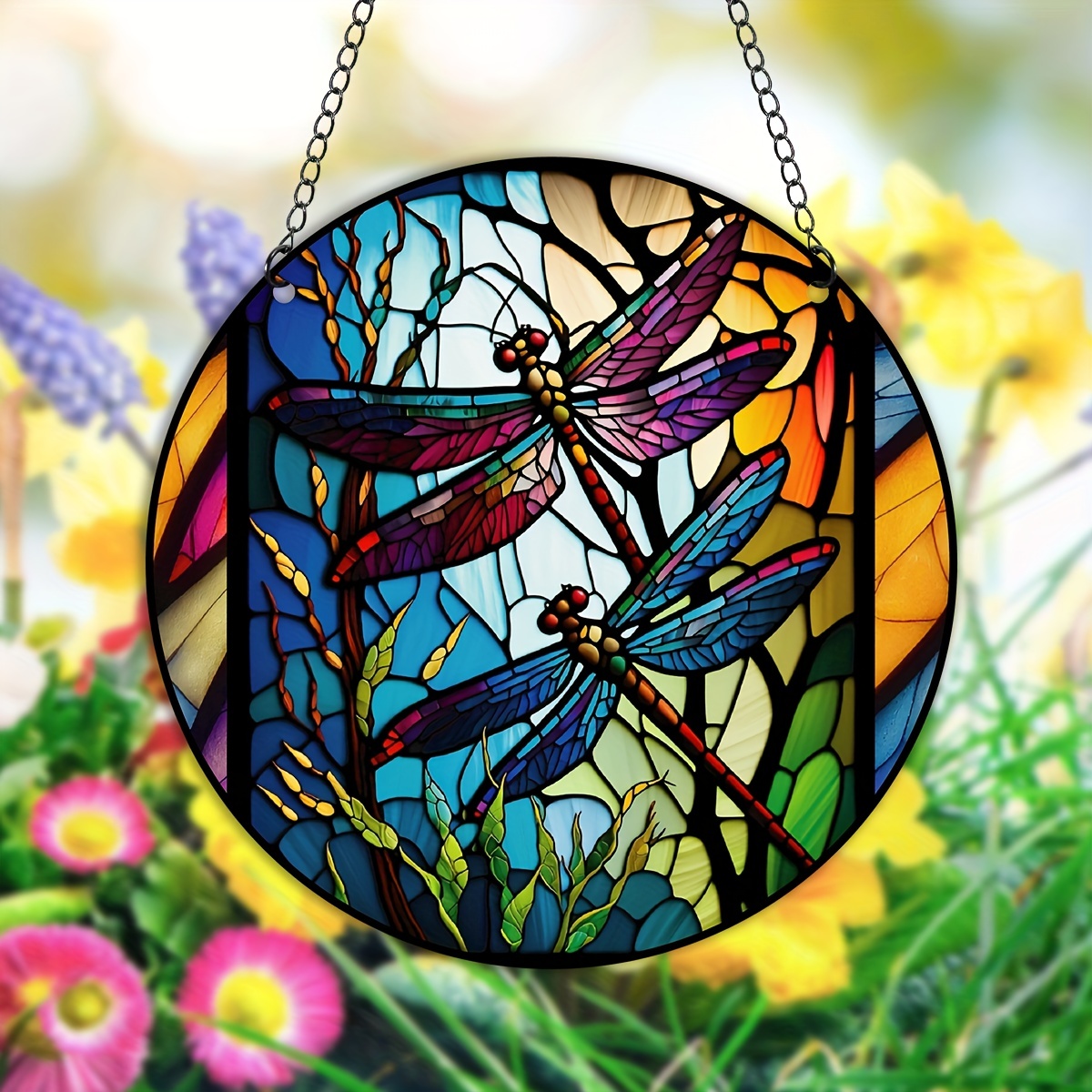 Vitrail suncatcher Papillon fenêtre suspendue pendentif Art du