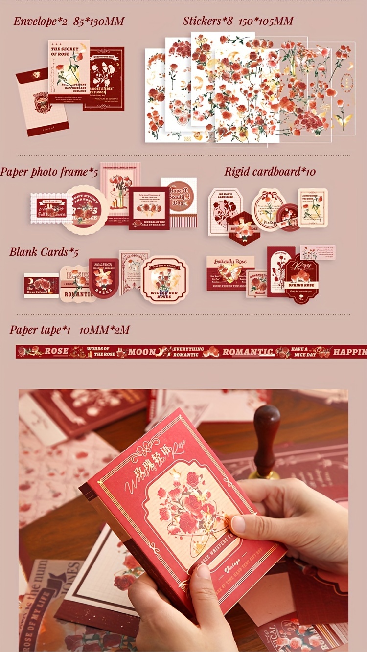 Fashion Retro Style Handbook Scrapbook Set Gift Box Perfect - Temu