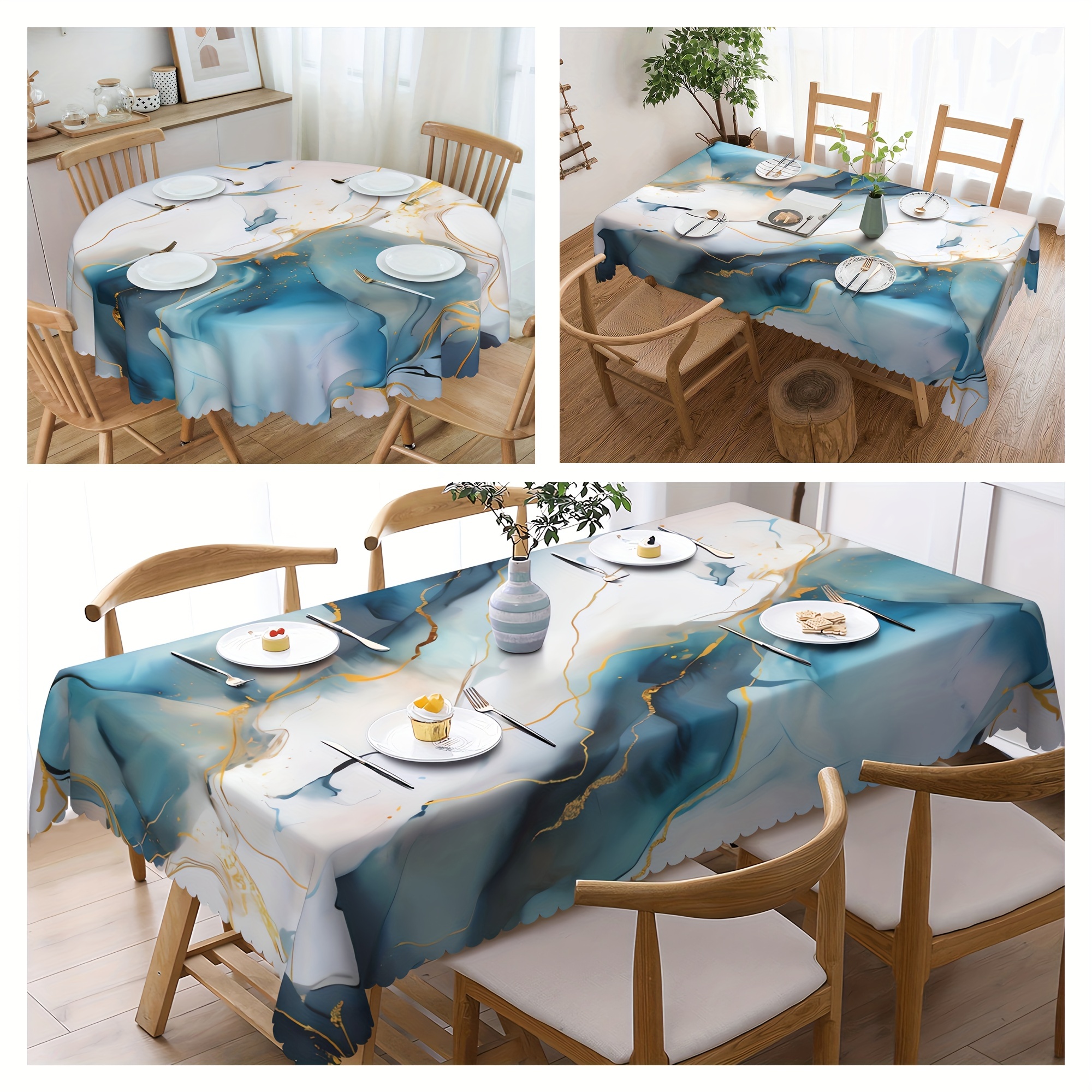 Polyester Tablecloth Plain Hollow American Rustic Table - Temu