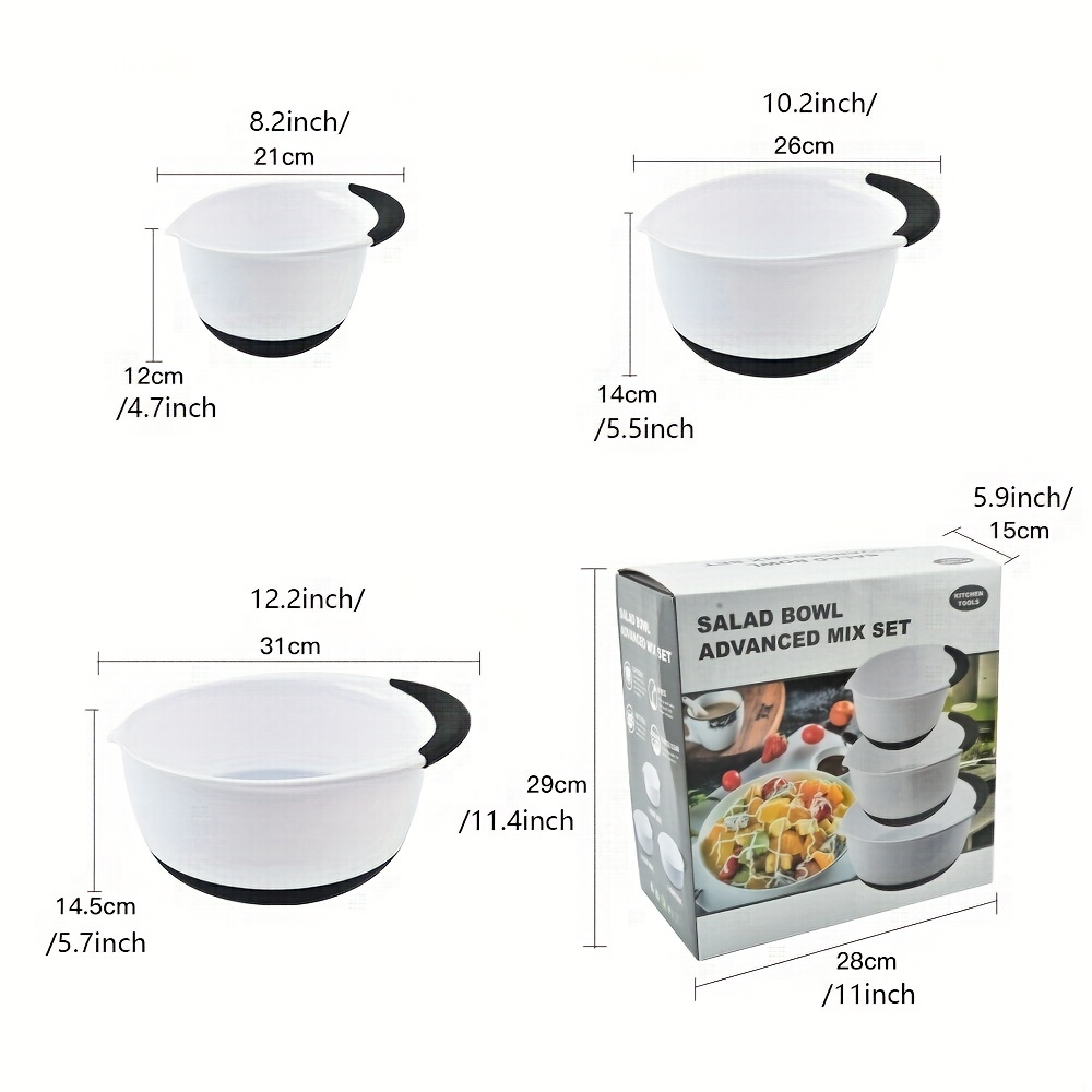 Mixing Bowls Set, Plastic Mixing Bowls With Spouts, Kitchen Gadgets,  Kitchen Accessories - Temu