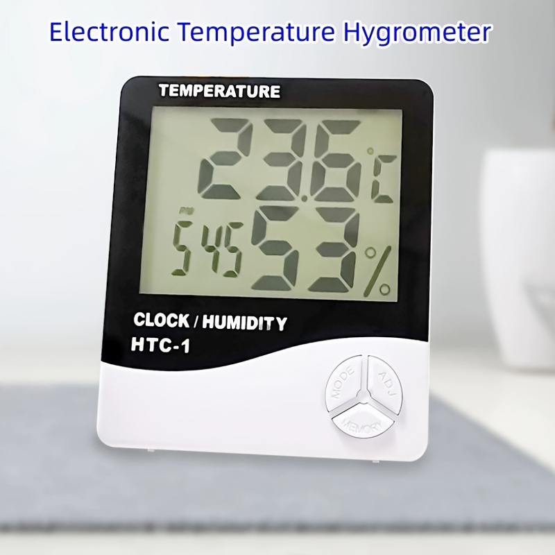 1 Stück Individuelles Farbbildschirm-Temperaturhygrometer, Optisches  Kontrollraumthermometer, USB-Alarm, Hygrometer, Elektronische Uhr Mit  USB-Datenkabel (ohne Batterie) - Temu Austria