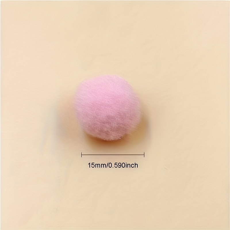 100Pcs 15MM Multi-Colored Pompoms Soft Fluffy Puff Balls For