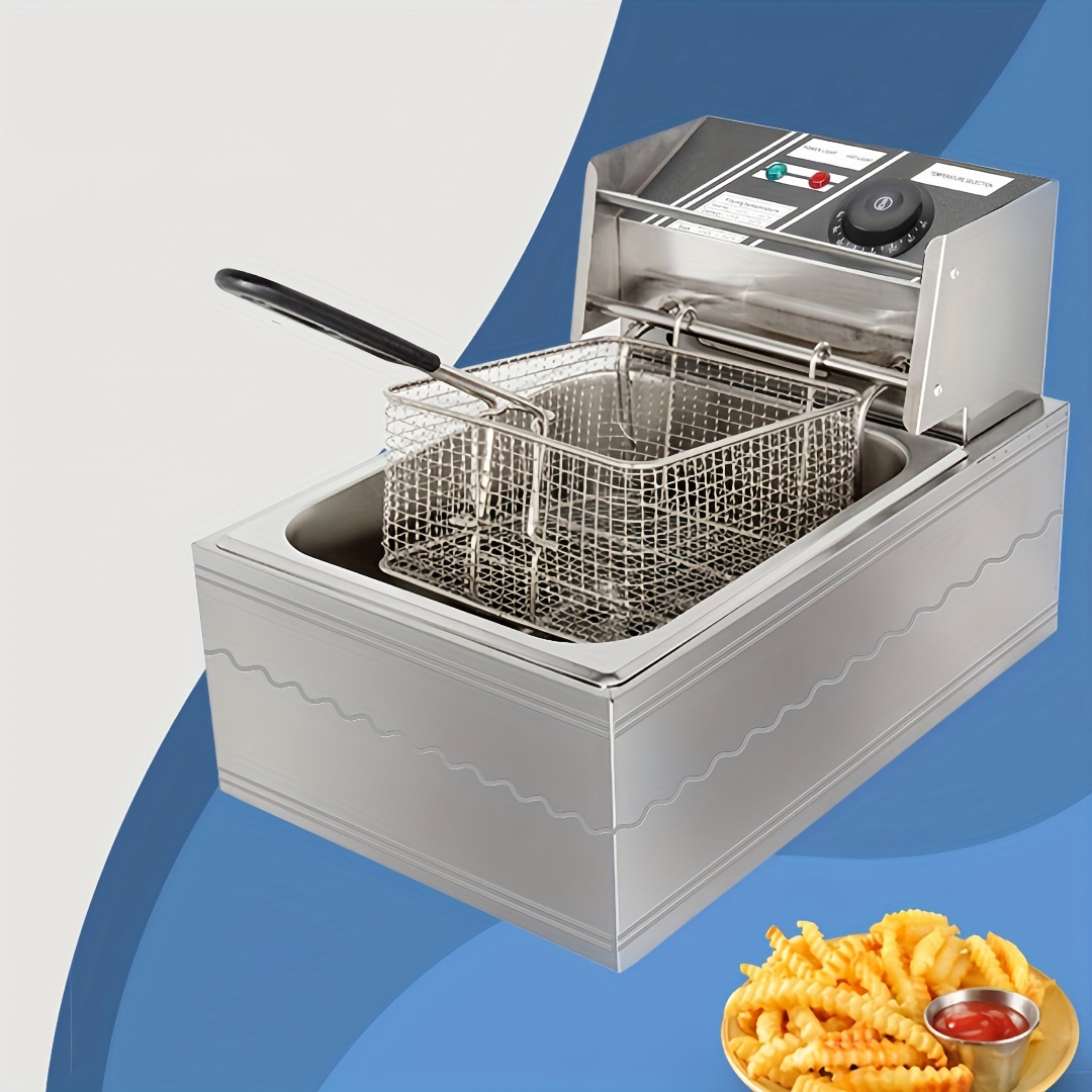 101 Electric Fryer Stainless Steel Fryer With Basket - Temu