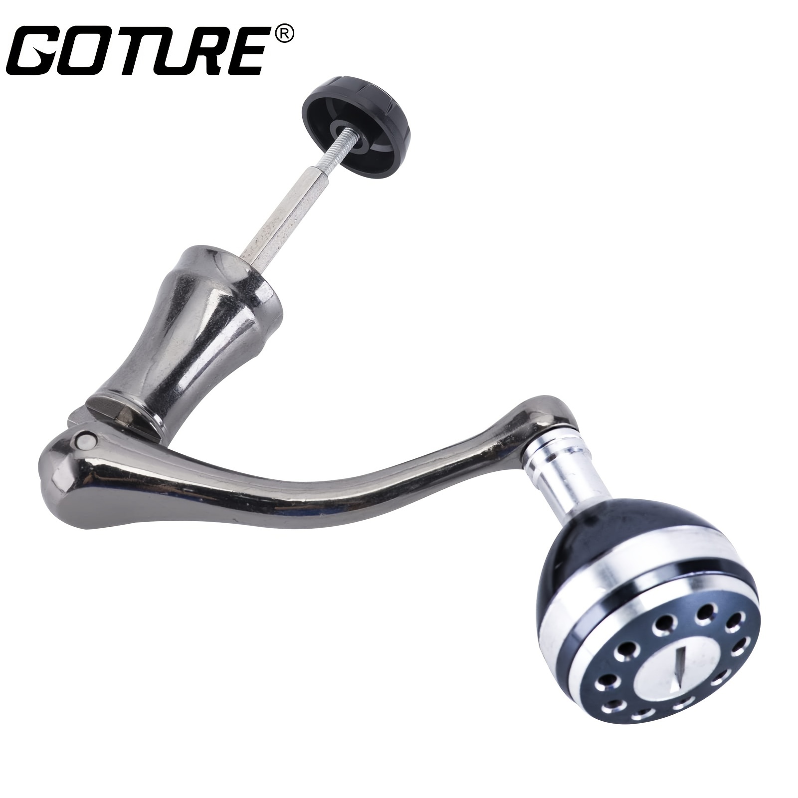 1pc Sougayilang Fishing Reel Handle With Carbon Rocker Arm Grip And Power  Knob Durable Metal Replacement Handle For Improved Control And Comfort -  Sports & Outdoors - Temu United Arab Emirates
