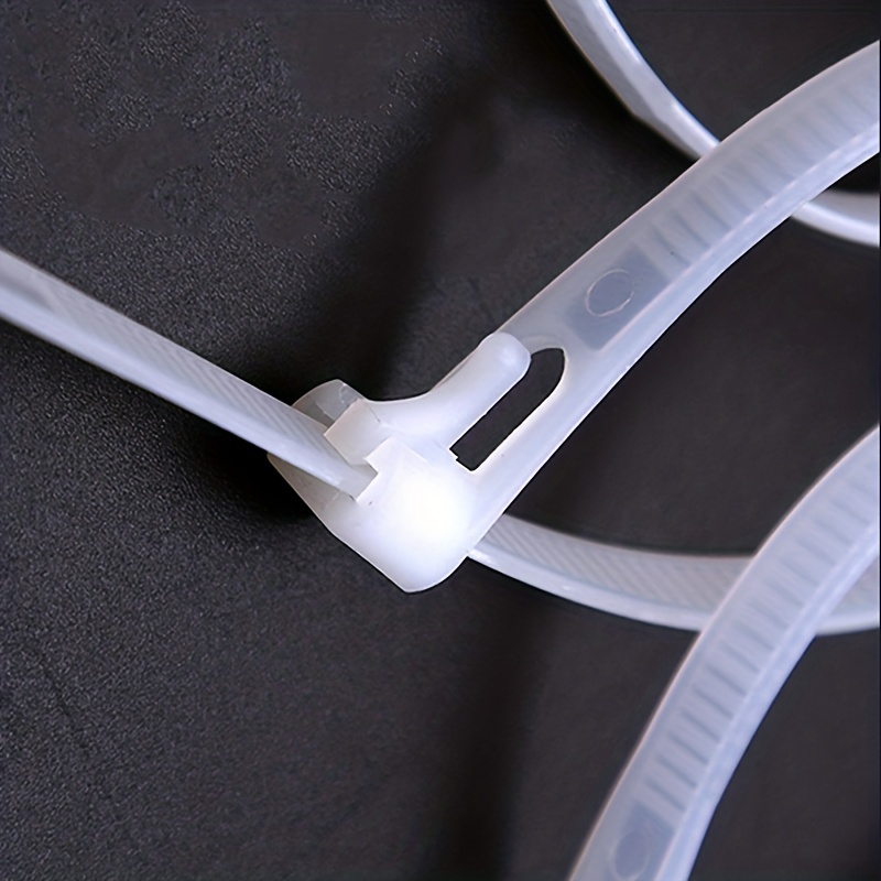 100pcs Reusable Cable Ties Nylon Material Zip Ties Disassemble Easily With Slipknot Suitable For Home, Office, Garden, Workshop And Industry