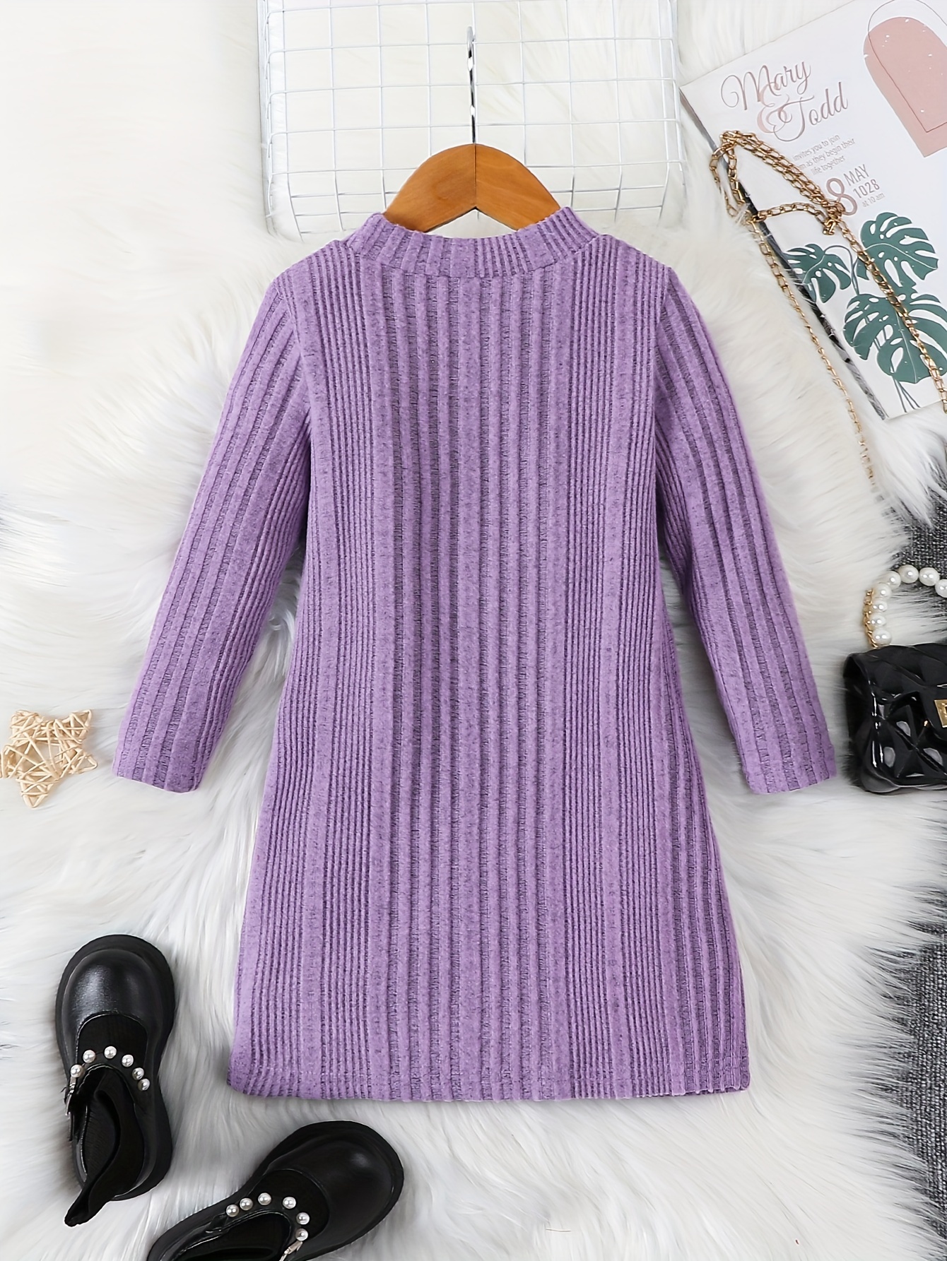 Light purple 2024 sweater dress