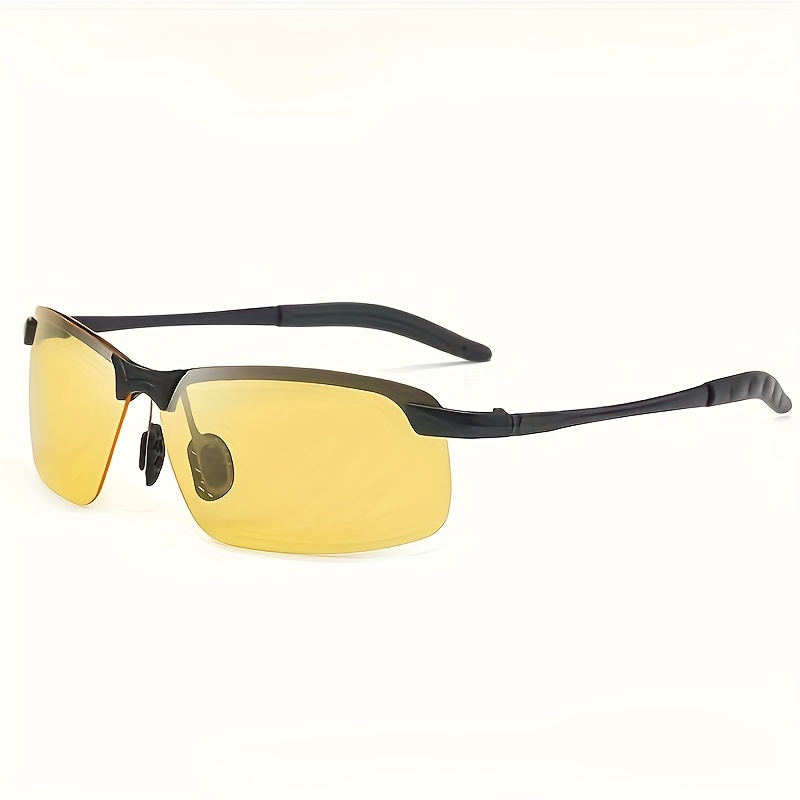 1pc Men's Polarized Photochromic Sunglasses, Day And Night Driving Night Vision Fishing Sunglasses