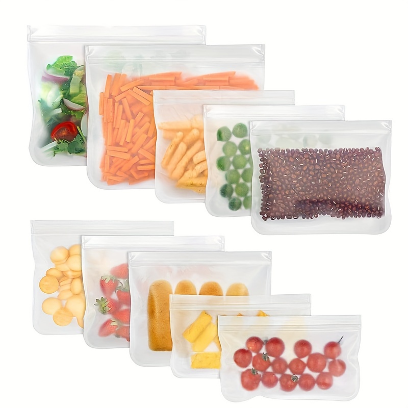 Reusable Silicone Food Storage Bags, Self-standing Leak Proof Zip  Containers, Bpa-free Reusable Sandwich Bags, With Non-toxic, Dishwasher  Safe, Freezer-safe, Kitchen Accessories - Temu