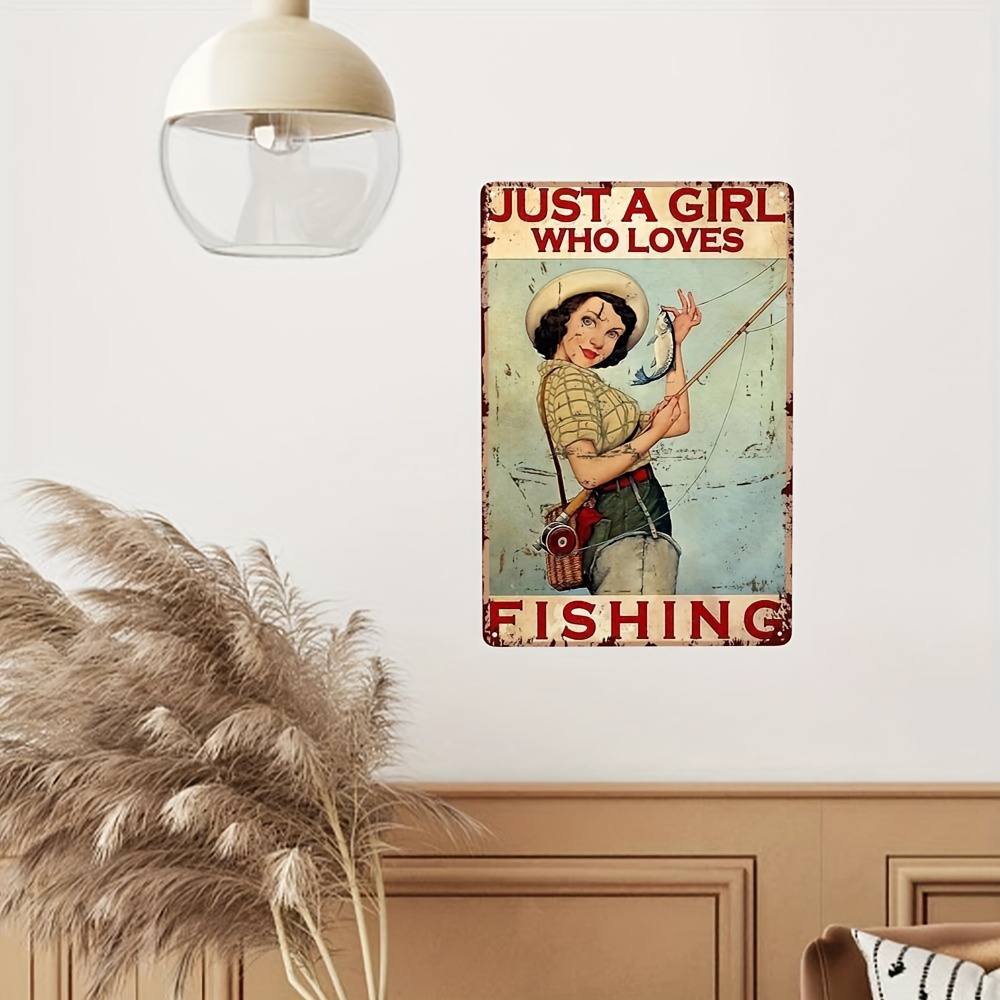 Tin Personalized Fishing Hole Metal Sign 8 X 12 or 12x 18 Indoor