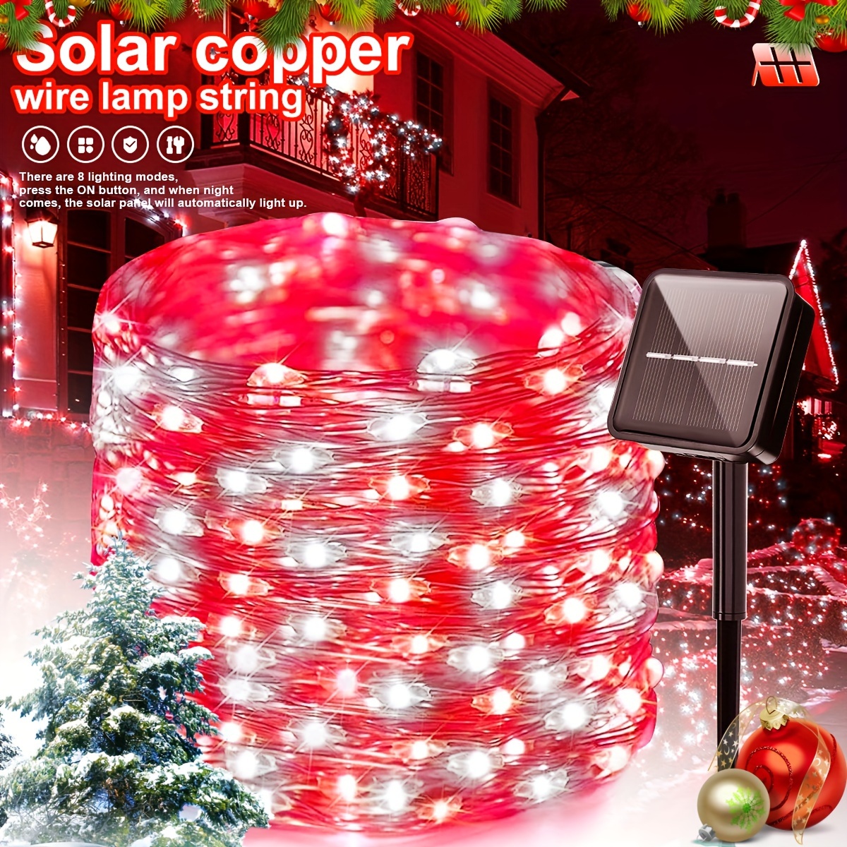 New 20 Red Heart Led String Lights Christmas Tree Decorative - Temu