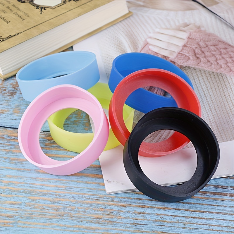 1pc 6 5cm 2 56in silicone round non slip bottle cover mug cup bottom protective sleeve details 4