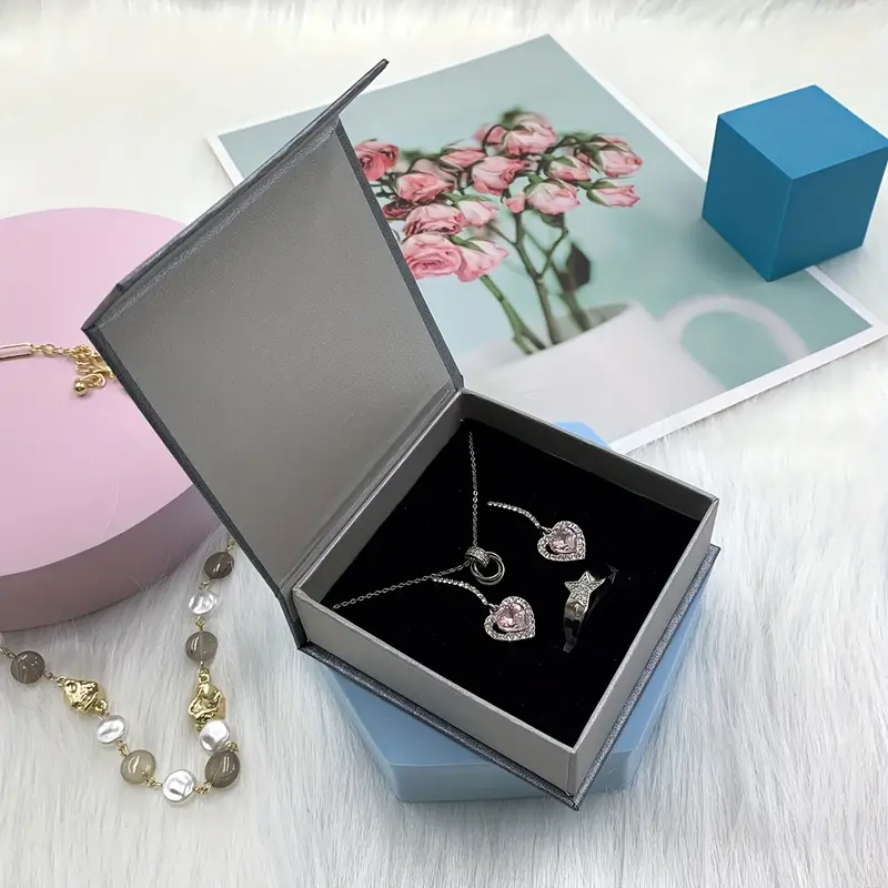 1pc, Flip Packaging Box Paper Box Necklace Packaging Box Simple Jewelry Set  Box, Small Business Supplies, Cheapest Items Available, Sale, Packaging Bo