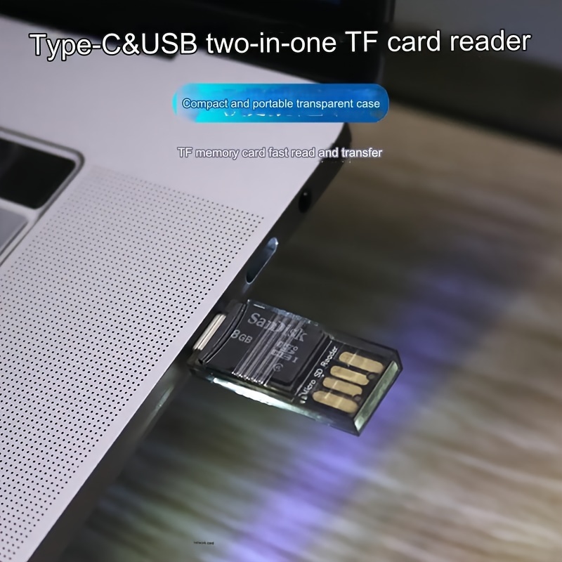 Type c To Micro Sd Tf Adapter Otg Memory Card Reader micro - Temu