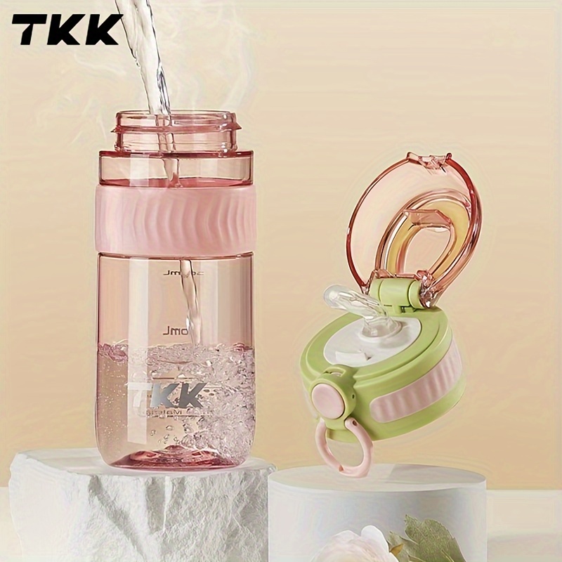 Tkk Large Capacity Sports Water Bottle With Straw Leakproof - Temu