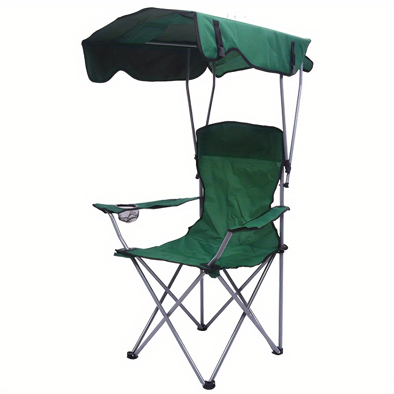 Travel Camping Outdoor Folding Fishing Chair with Canopy, Camo