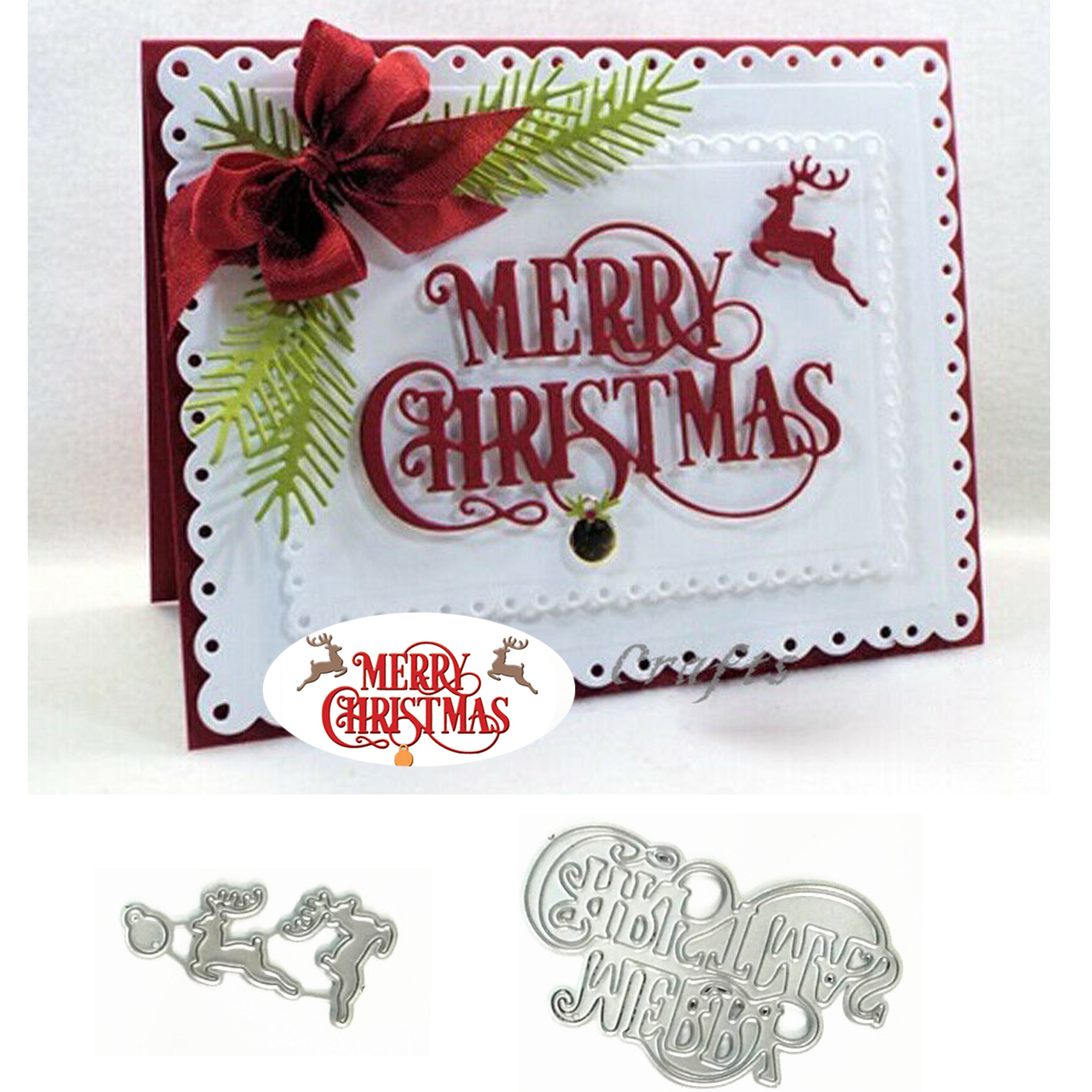 Christmas Die Cuts Card Making  Cutting Dies Metal Christmas