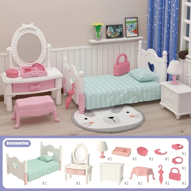 Fdit jouet de chambre de poupée Play House Toys Ensemble de jeu