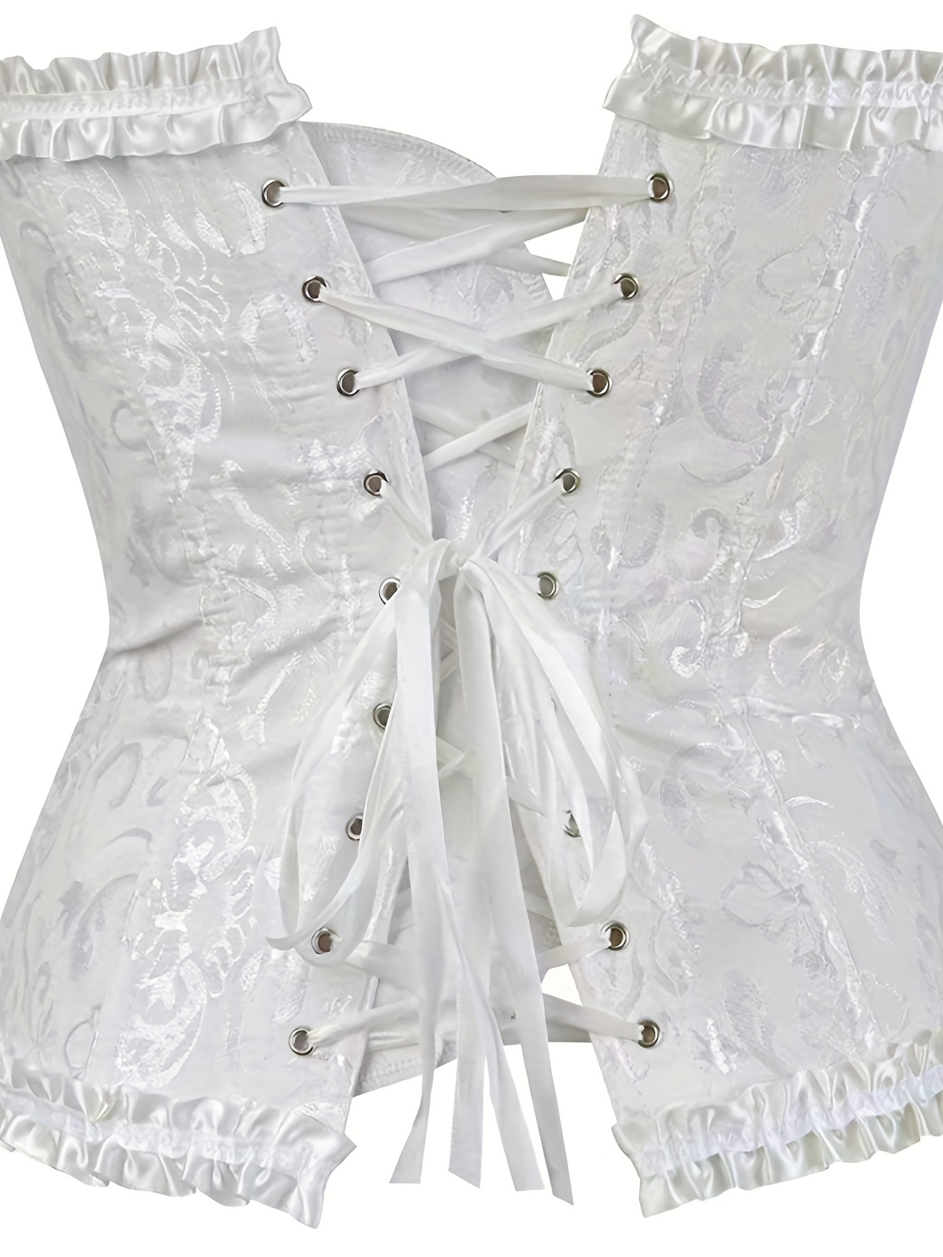  Wedcur Women White Lace Up Corset Top Strapless Shapewear  Bustier Sexy Tube Top Urban Outfitters Crop Top (White,S): Clothing, Shoes  & Jewelry