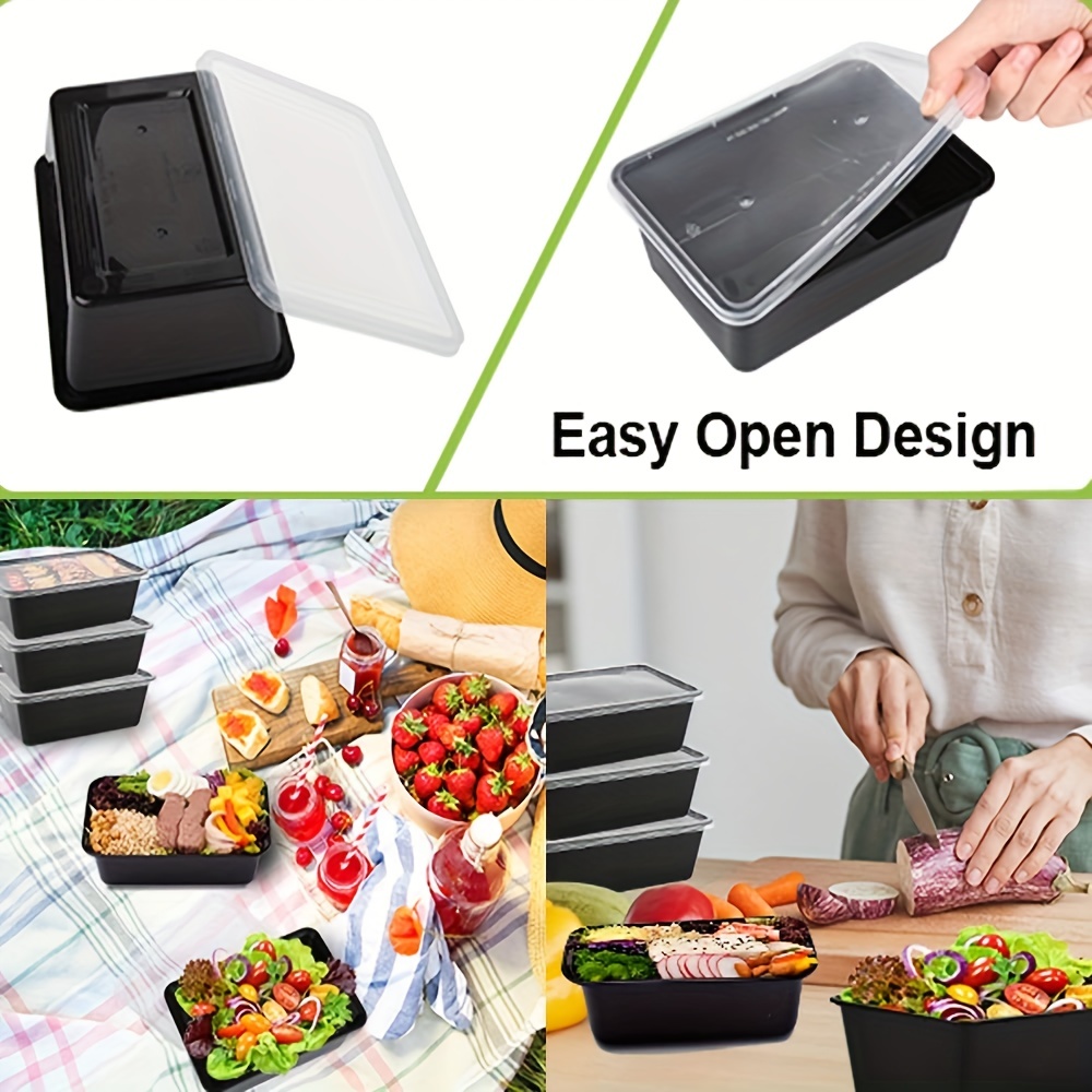 100 Meal Prep Container Plastic Food Storage Reusable Microwavable 1  Compartment