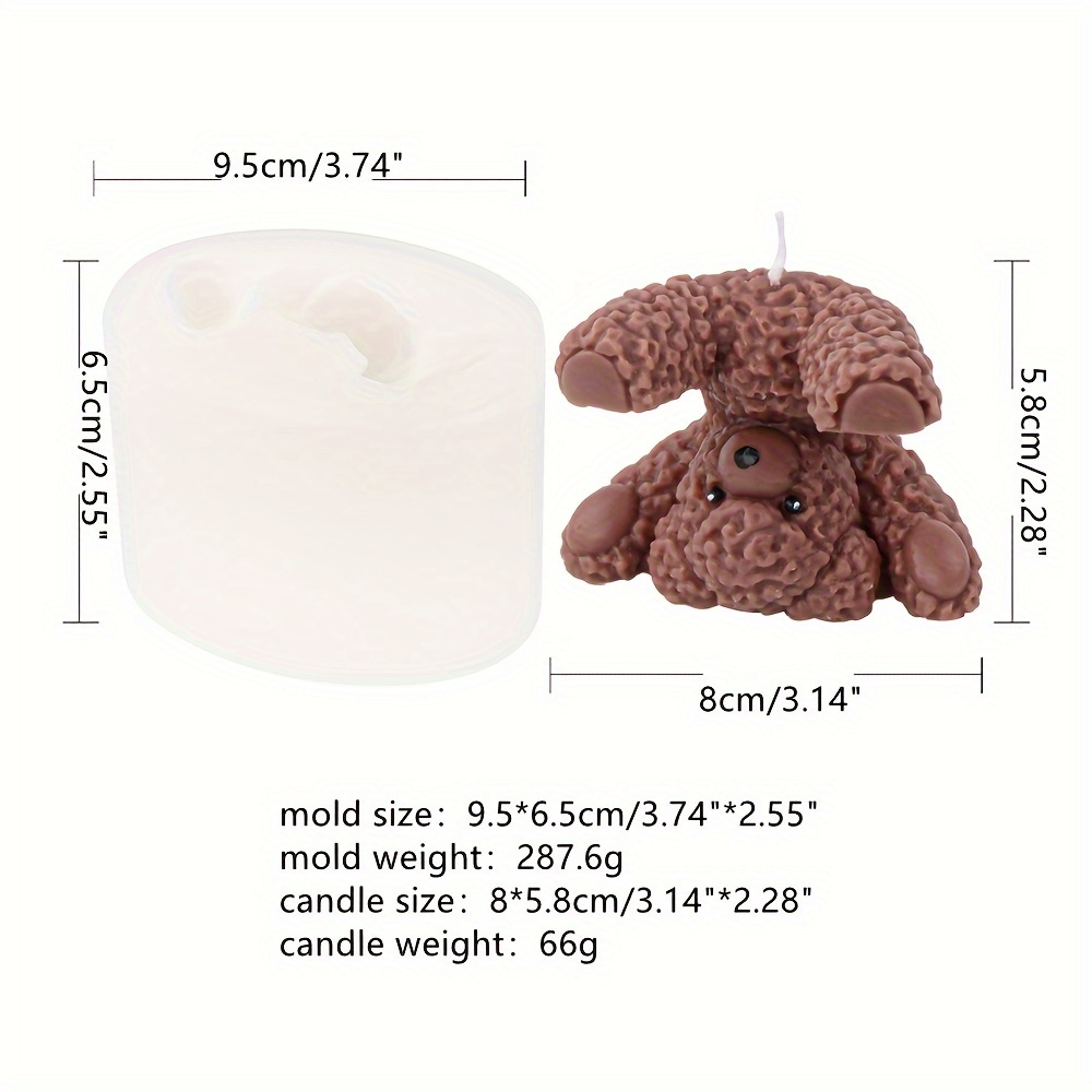 Epoxy Resin Clay Tools Wedding Supplies Handmade Soap Making Bear Candle  Mould Silicone Mould 3D Art Wax Mold 1 