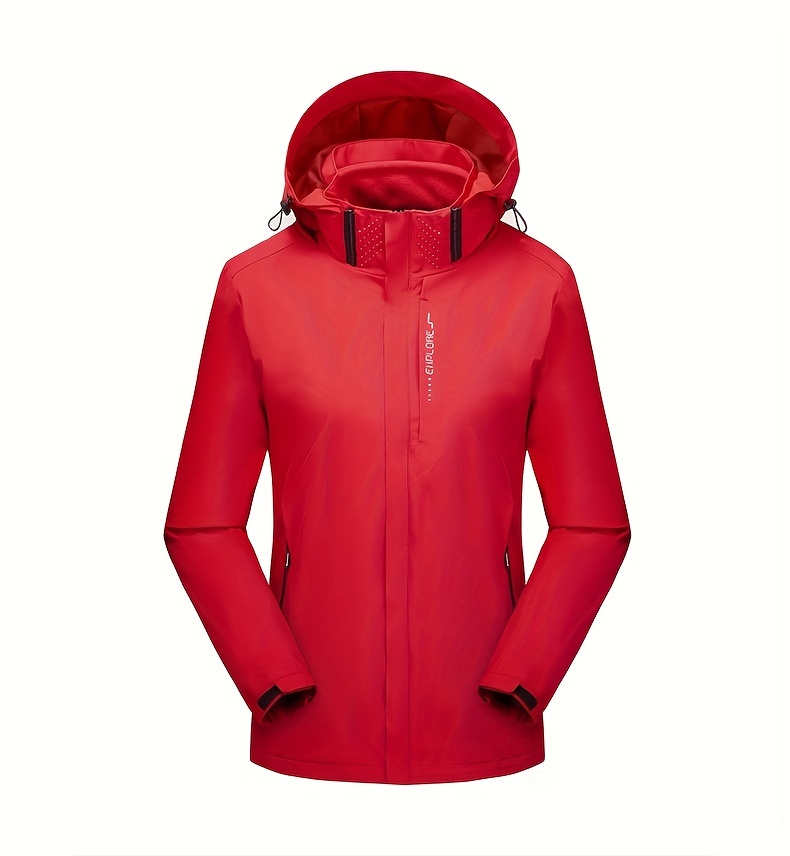 Stay Warm & Dry: 3-in-1 Outdoor Jacket For Women - Waterproof & Windproof  Hard Shell & Fleece Thermal Inner!