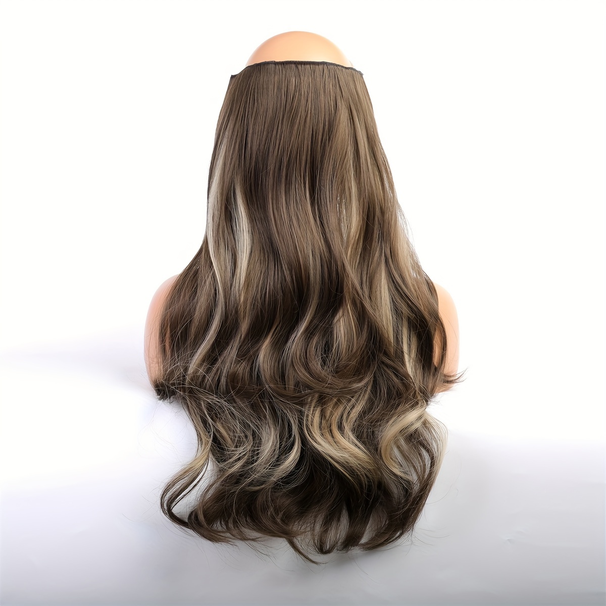 4pcs Straight Hair Pieces Synthetic Extensions for Daily Use