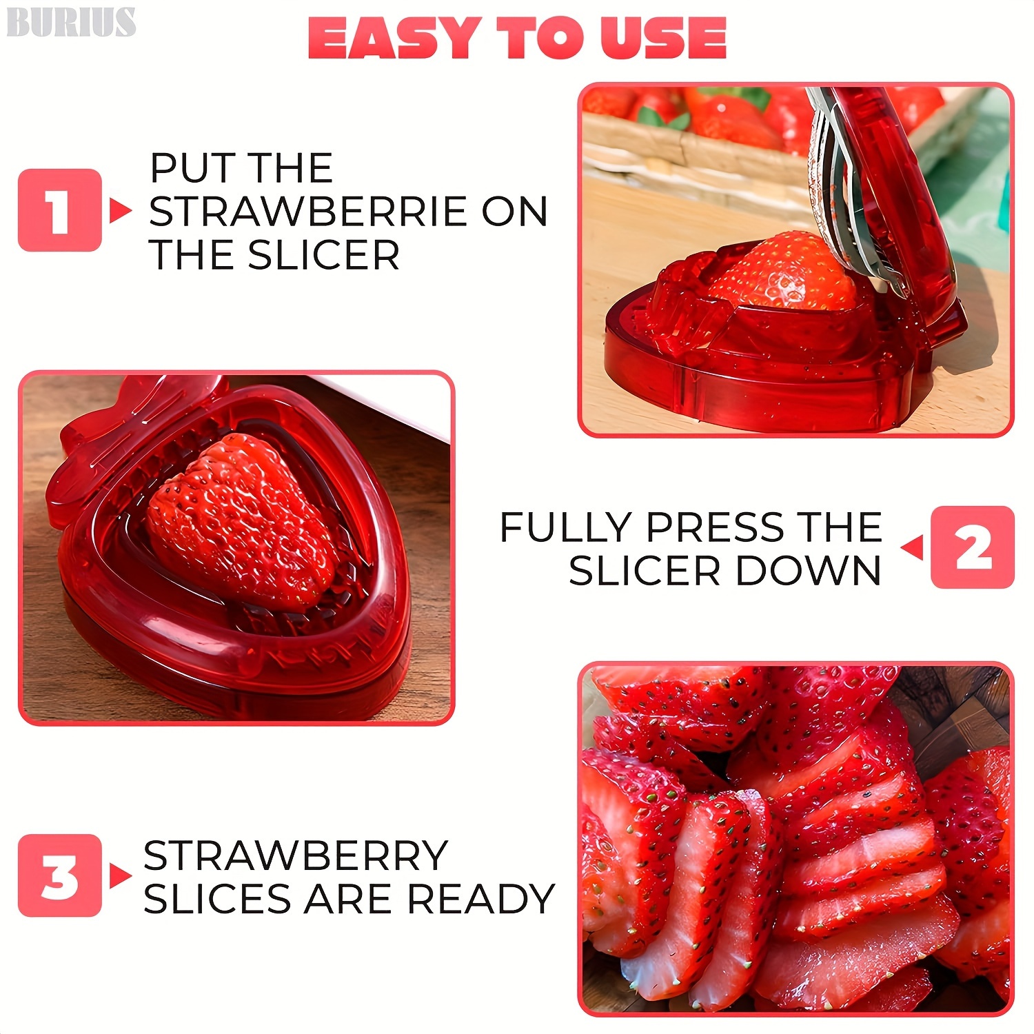 Strawberry Slicer Mini Strawberry Cutter Fruit Slicer Fruit - Temu