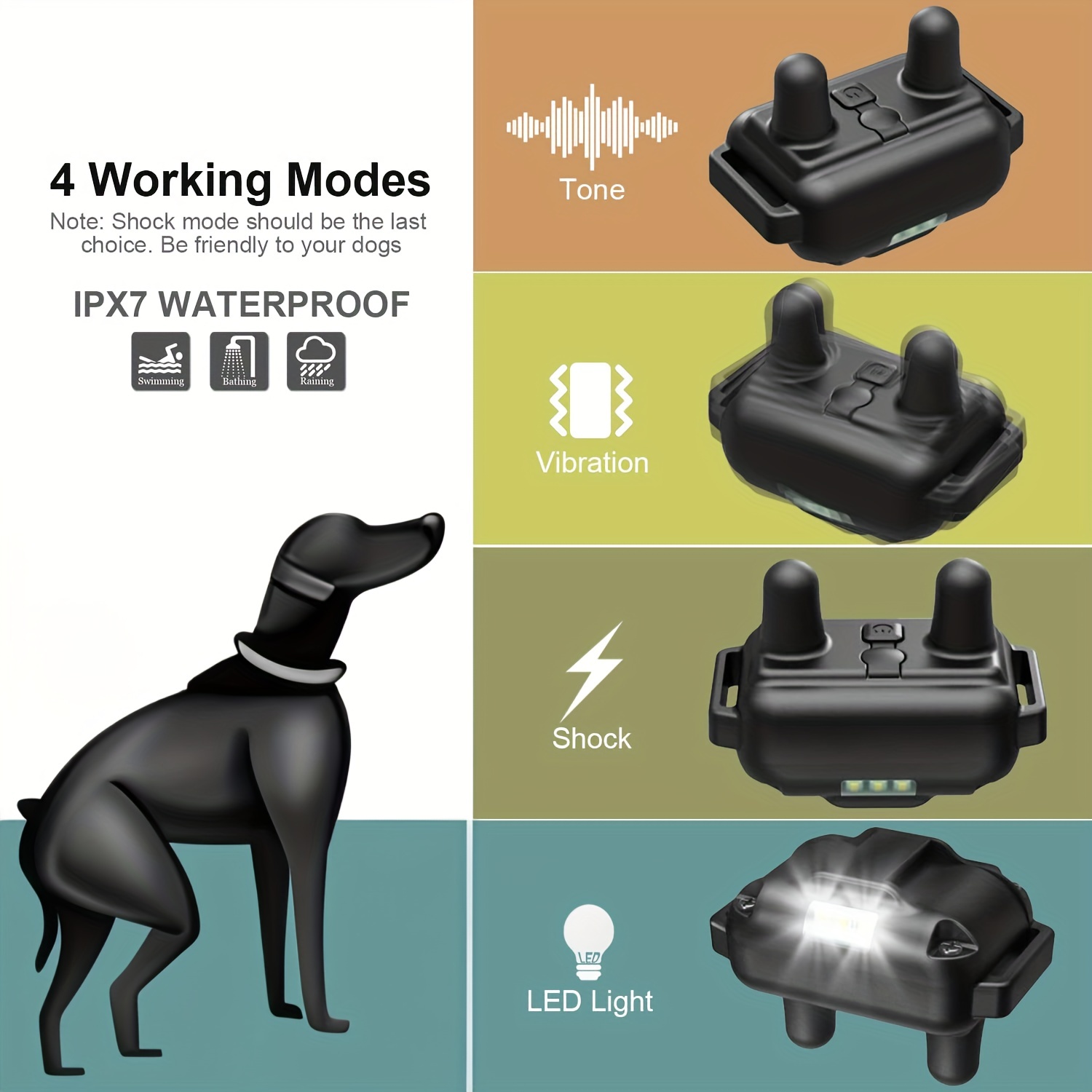 Rubber caps outlet on shock collar