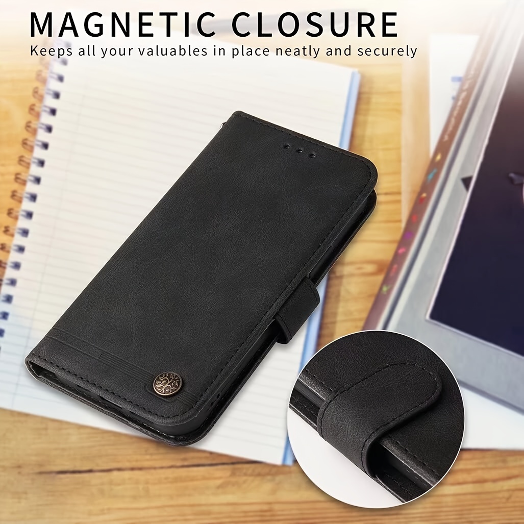 Case Xiaomi 13t/13t Pro Shockproof Magnetic Flip Tpu+pu Faux - Temu