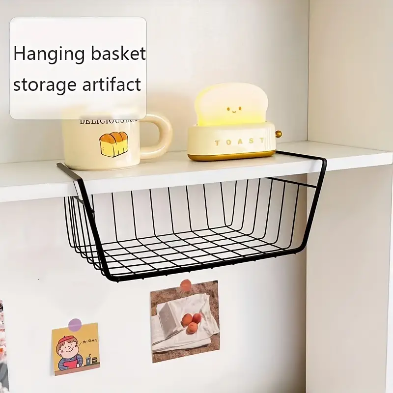 1 Kitchen Storage Rack Hanging Rack Under Cabinet Wardrobe - Temu