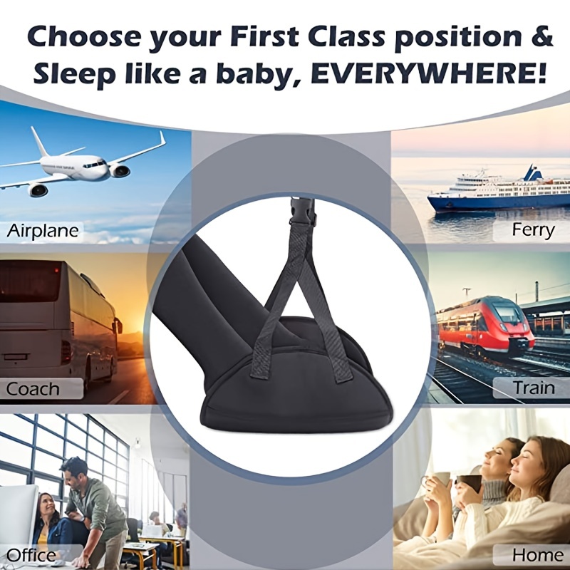 Portable Travel Airplane Footrest Adjustable Accessory