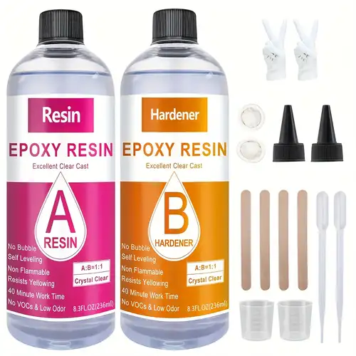  LET'S RESIN Epoxy Resin Kit for Beginners, 44oz Crystal Clear Epoxy  Resin with Epoxy Mixer, Bubble Free & Fast Curing 2 Part Resin Epoxy,  Casting Resin for Art, Crafts,Jewelry, Tumblers 