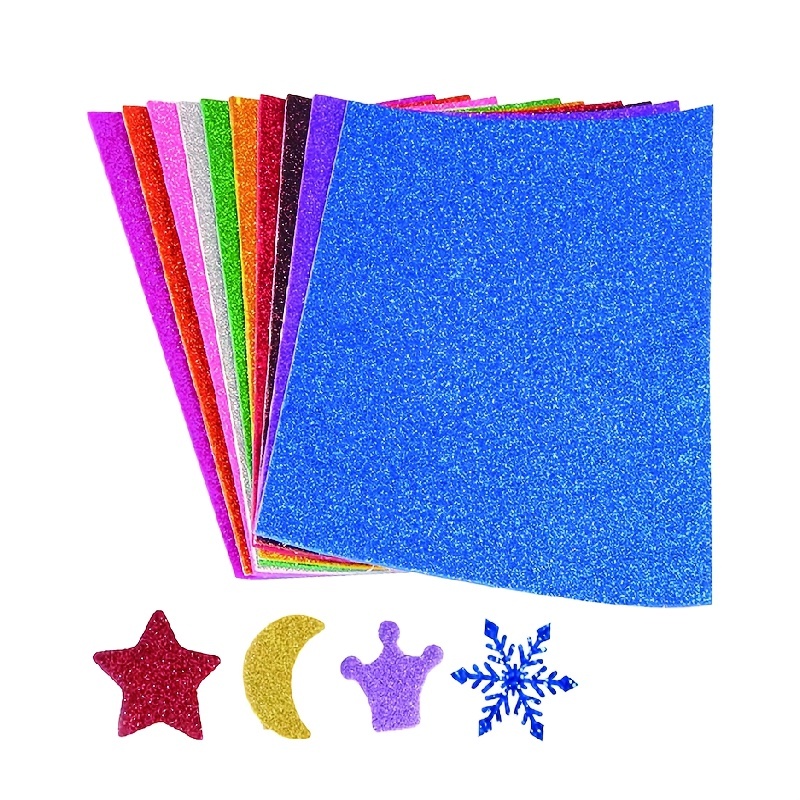 Adhesive Glitter Foam Sheet Letter Size Craft Foam Color Eva - Temu