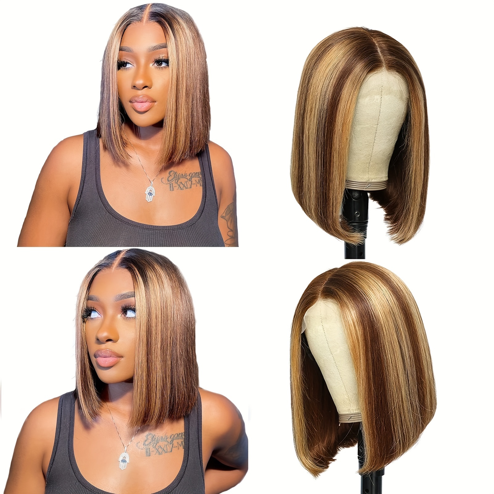 HD Lace Front Wigs Human Hair Pre Plucked 4x4 Straight Lace