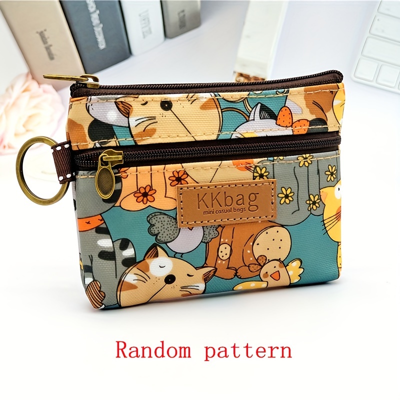 Cartoon Fruit Print Coin Purse, Oil Painting Pattern Storage Bag, Portable  Earphone Key Case - Temu Germany