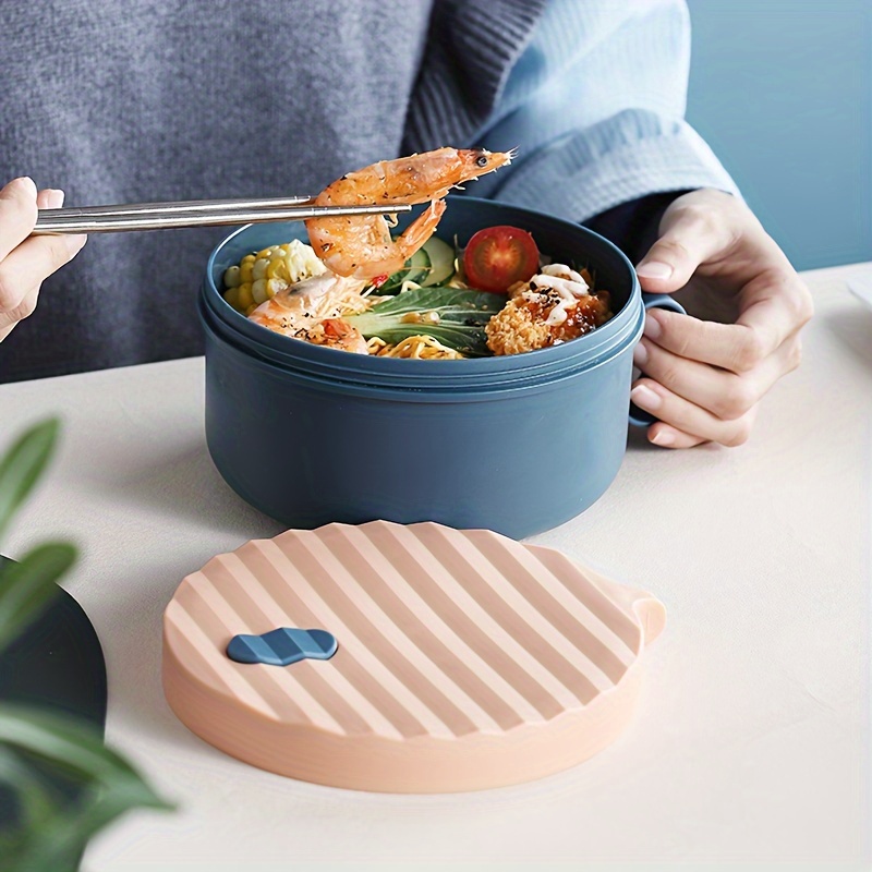 Microwave Ramen Bowl Set With Lid & Chopsticks, Portable Soup Bowl