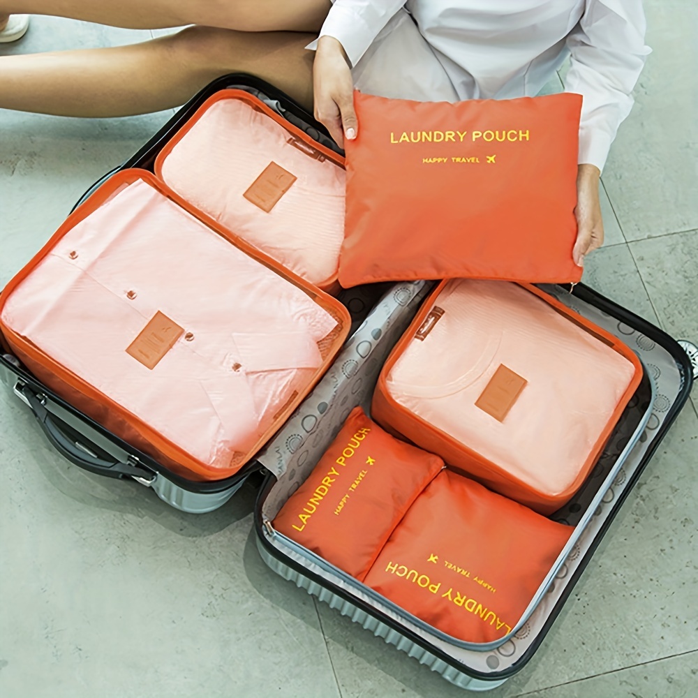 6 PCS Travel Storage Bag Set for Clothes Tidy Organizer Wardrobe Suitcase  Pouch Travel Organizer Bag