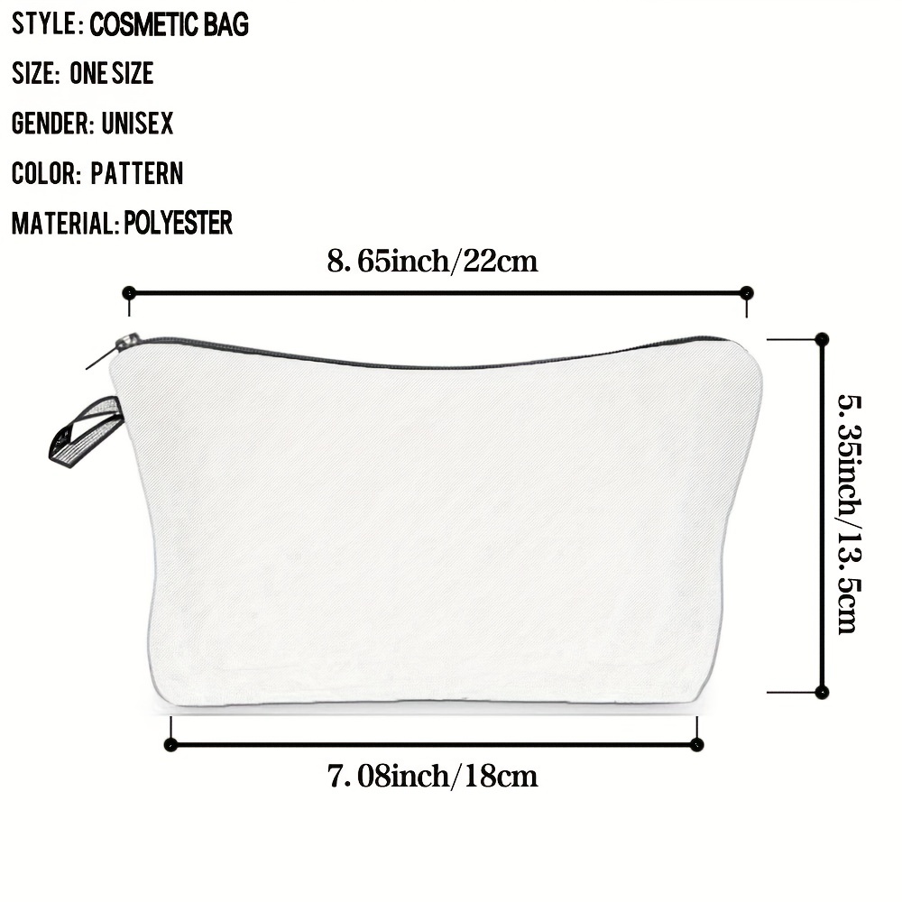 Dolphin Print Cosmetic Storage Bag, Portable Canvas Pouch