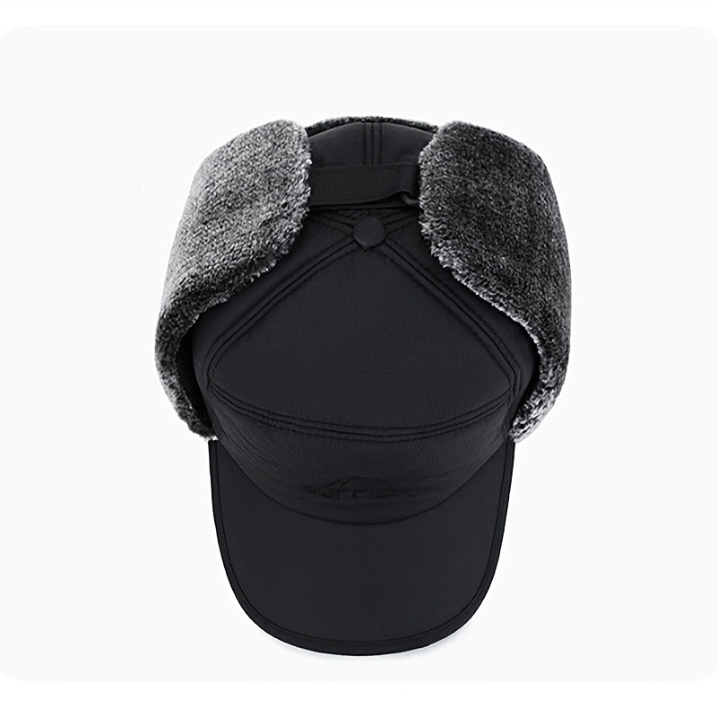 Winter Warm Thickened Faux Fur Hat, Men's Ear Flap Cap, Soft Thermal Bonnet  For Cold Weather