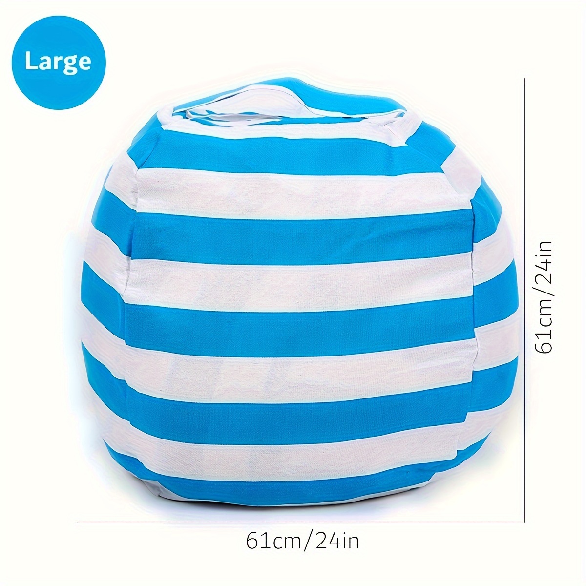Organize Filling Storage Bag Zipper Storage Bean Bag Striped
