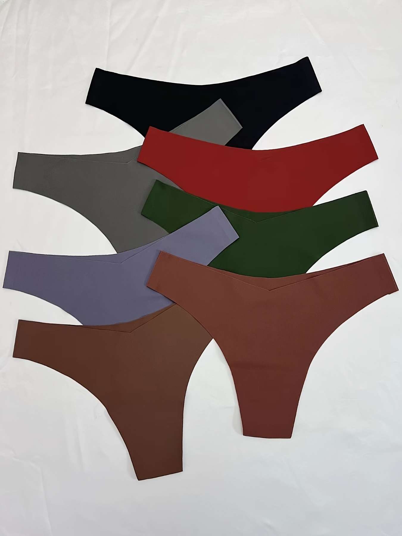 Seamless Ribbed Thongs Soft Comfy Low Waist G string Panties - Temu