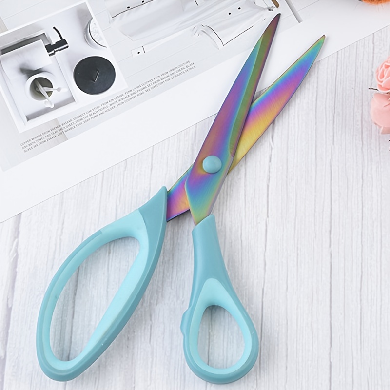  Scissors All Purpose 3 Pack - Craft Scissors for Office,  Crafting, School and Home Supplies, Sharp Titanium Blades Shears, Cute  Sewing Scissors for Fabric (Blue) : Arts, Crafts & Sewing