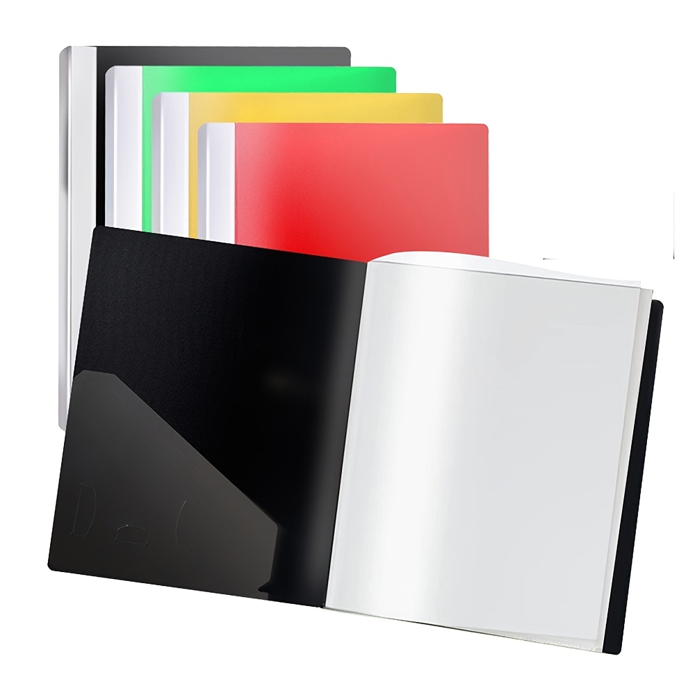 30 Pockets Display Book With Button Binding Plastic Sleeve - Temu