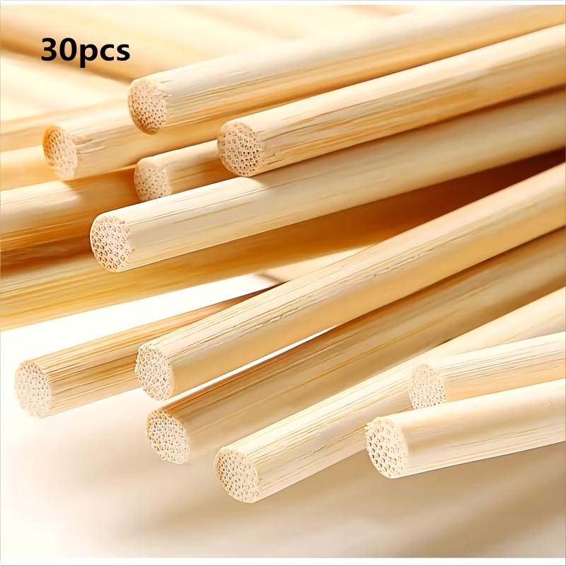 Strong Natural Bamboo Sticks Wooden Craft Sticks Extra - Temu